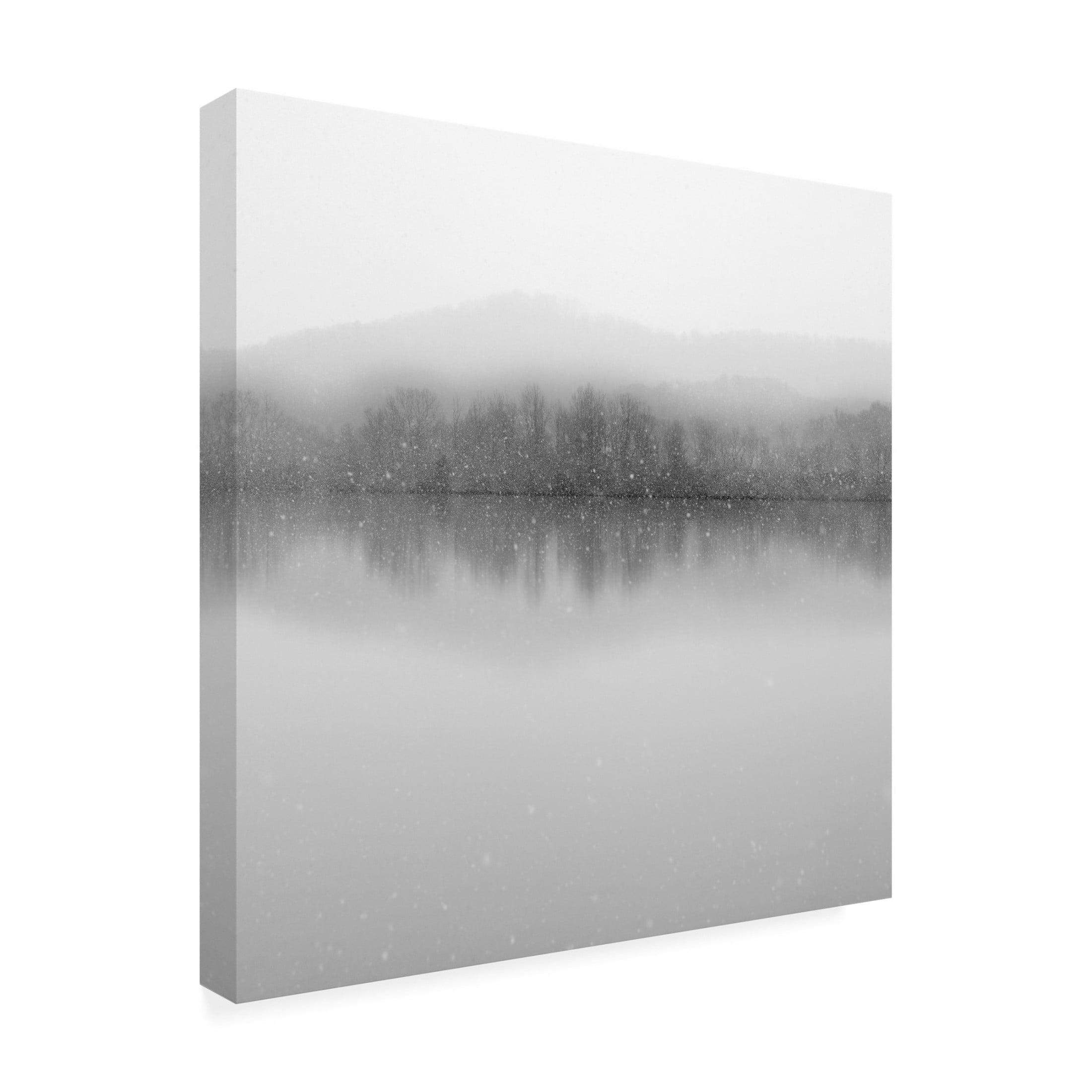 Canvas Wall Art - Nicholas Bell 'Snowfalls; Clinch River' Wall Art for Living Room, Bedroom, or Office Décor by Trademark Fine Art - 35 x 35 Inches