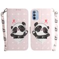 thumbnail image 2 of Case for Motorola MOTO G51 Cover Magnetic 3D Pattern Wallet Flip Case With Strap - Cute panda, 2 of 5