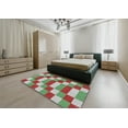 thumbnail image 4 of Ahgly Company Indoor Square Patterned Green Novelty Area Rugs, 6' Square, 4 of 6
