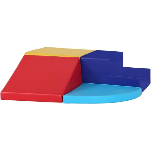 FDW 4-Piece Safe Corner Climbing Toy Foam Playset for Toddlers Aged 1-3(Multicolor)