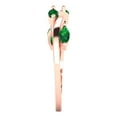 thumbnail image 4 of 0.4 ctw Wedding Band for Women - 14K Rose Gold Simulated Emerald Stackable Eternity Ring, 4 of 6