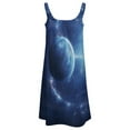 thumbnail image 5 of Galaxy Star Outer Space Women's Summer Dresses 2025 Beach Casual Sleeveless Floral Print Tank Loose Sundress, 5 of 8