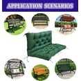 thumbnail image 7 of Outdoor Swing Cushions, Waterproof 2-3 Seater Bench Cushions for Outdoor Furnitur with Backrest, Thicken Washable Cushion for Swing Patio Porch Lawn Garden, Green, 40x40x4 inch, 7 of 7