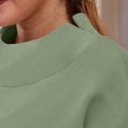 thumbnail image 6 of VBVC Women's Custom Personalized Mock Neck Sweatshirt , Ladies' Lightweight Casual Pullover Top , Soft Stretchy Hoodie For Women, Army Green , S-5XL, 6 of 8