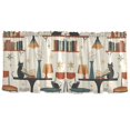 thumbnail image 7 of Yayeee Kitchen Curtains Tier Set of 2 Light Filtering 57"x36" Over Sink Window Panels, Cats Reading Pattern, 7 of 7