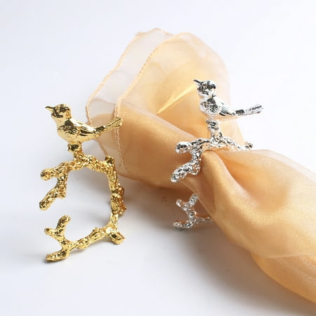 

BetterZ Napkin Ring Bird Design European Style Alloy Delicate Appearance Serviette Buckle Table Decor