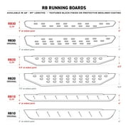Go Rhino 69415587SPC RB20 Slim Line Running Boards with Mounting Brackets Kit For 15-24 F-150, F-250 Super Duty, F-350 Super Duty (Crew Cab Pickup)