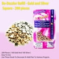 thumbnail image 3 of Bedazzler - Be-Dazzler Refill Decorate Dresses Gift Wrap Bags- Square - 400 Pieces Gold and Silver, 3 of 5