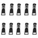 thumbnail image 2 of 2x 10 Piezas # 5 Nuevo Deslizante de Cremallera Reemplazo de Reparación de Cremallera de Cremallera de Metal para Chaqueta Rota para proteger BLESIY  Tirador de la cremallera, 2 of 8