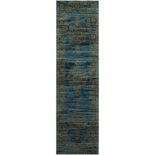Safavieh Serenity 2'3" X 3'9" Power Loomed Rug in Turquoise and Gold