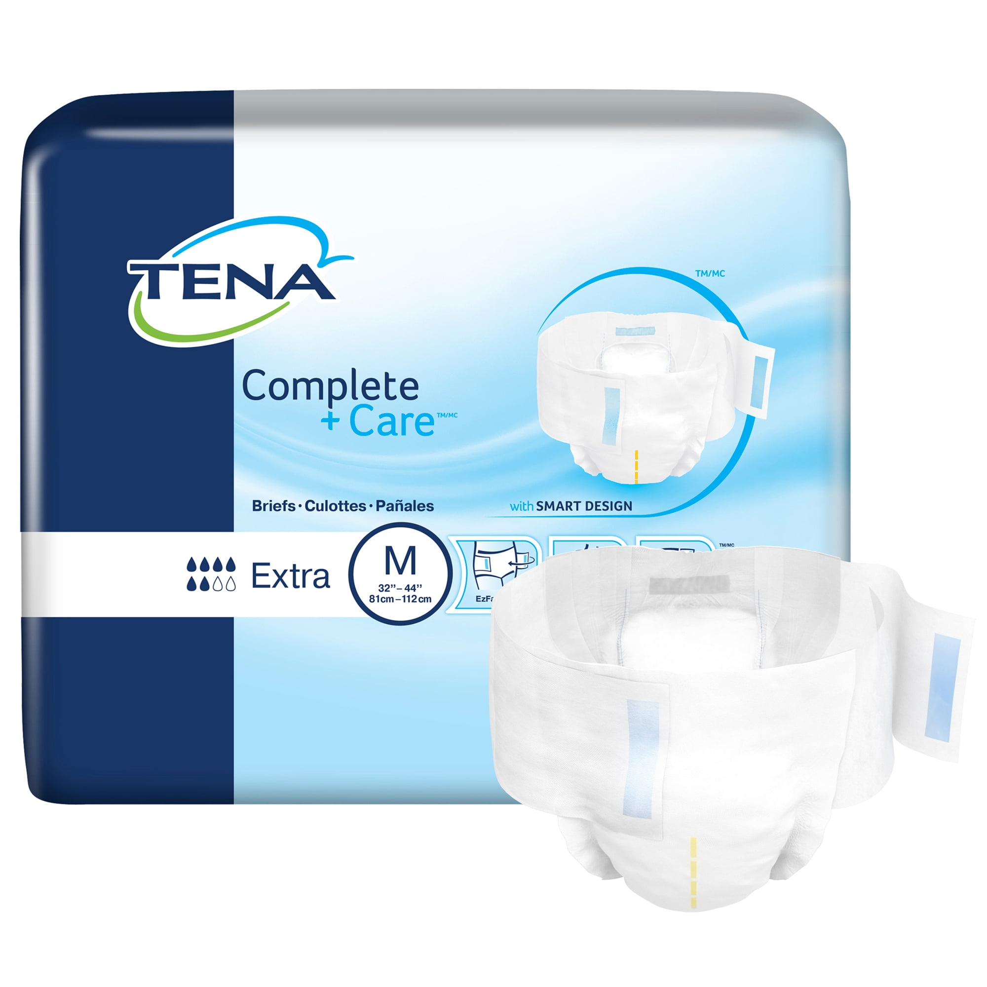 TENA Complete + Care Adult Incontinence Brief Moderate Absorbency