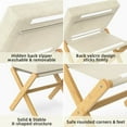 thumbnail image 2 of Bamboohomie Small Ottoman Foot Rest, Foldable Bamboo X-Leg Stool with Padded Cushion, Patio Ottoman for Living Room, Natural, 2 of 7