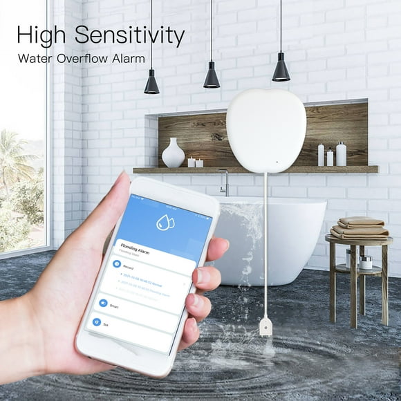 Détecteurs D'eau WiFi (WiFi 2,4 G), Capteur D'eau 90 DB Et Alarme D'ap
