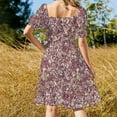thumbnail image 3 of Garnet and Gold Sleeveless Dress Woman clothes dress party night wedding dresses for woman, 3 of 6