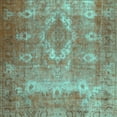 thumbnail image 1 of Ahgly Company Indoor Square Persian Turquoise Blue Traditional Area Rugs, 8' Square, 1 of 4