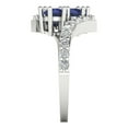 thumbnail image 3 of 1.98ct round cut blue sapphire 14k white gold Bridal Wedding Engagement Promise Anniversary Ring for Women size 7.25, 3 of 7