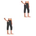 thumbnail image 2 of Eigraketly Pantalones de mujer Pantalones deportivos Bolsillo grande Pantalones de chándal de cintura alta M Gris S,Gris 2piezas, 2 of 6