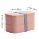 thumbnail image 2 of Caja Bento para adultos y niños-Contenedor de almuerzo de 1,6 l, a prueba de fugas (rosa) Afortunado Sencillez, 2 of 5