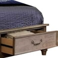 thumbnail image 3 of Benzara 2 Drawer Platform Style Queen Bed with Camelback Padded Headboard, Brown, 3 of 5