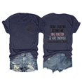 thumbnail image 1 of Cathalem Womens Short Sleeve Textured Tops 2024 Summer Ribbed Knit Slim Fit Basic Solid Color Tee Tops,Navy XL, 1 of 2