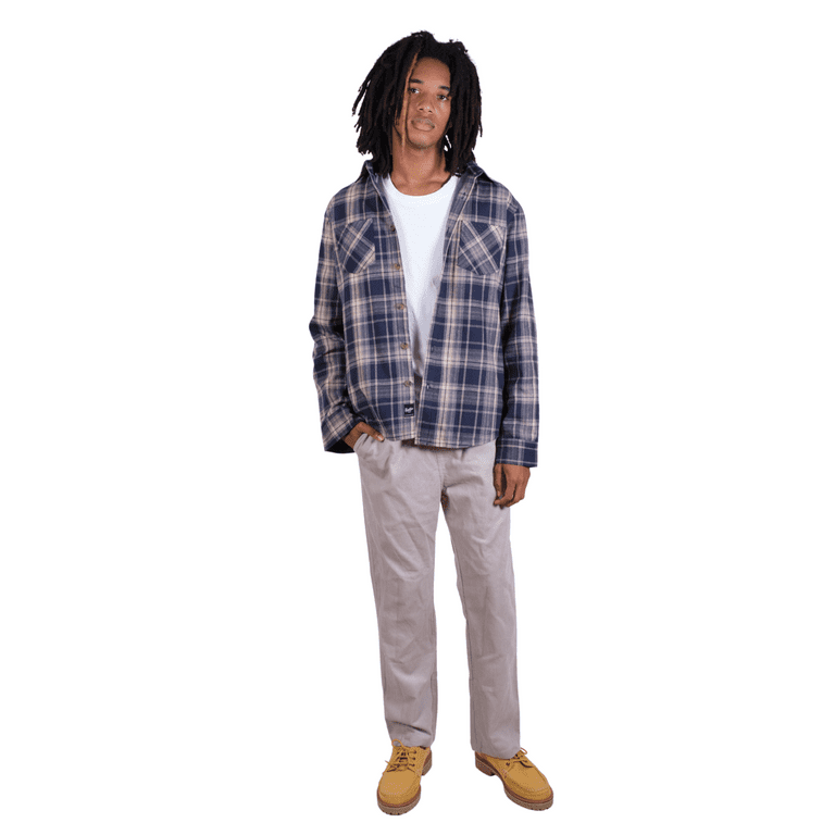 Men's thermal lined flannel shirts hot sale