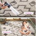 thumbnail image 3 of SAFAVIEH Courtyard Floella Geometric Indoor/Outdoor Area Rug, 6'7" x 9'6", Grey/Black, 3 of 16