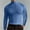 Blue, variant on Ofreoo Men Casual Fashion Solid Elasticity Turtleneck Long Sleeve Tops Blouse Mens Clothing Deal of the Week