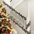 thumbnail image 5 of Cinvoph 6.5ft Christmas Tinsel Garland Decorations, Shiny Metallic Foil Hanging Garland for Staircase Railing Party Indoor Outdoor Ornaments, 5 of 7