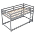 thumbnail image 6 of 2025Twin over Twin Floor Bunk Bed with Ladder , Gray(Old SKU:WF281727AAE/WF286602AAE), 6 of 9