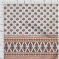 thumbnail image 1 of Soimoi Modal Satin Fabric Stripe,Leaves & Floral Panel Decor Fabric Printed Yard 42 Inch Wide, 1 of 2