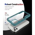 thumbnail image 5 of Wekity Vanguard Armor Compatible with iPhone 12 Pro Max Case,Rugged Cell Phone Cases,Heavy Duty Military Grade Shockproof Drop Protection Cover 6.7 inch 2020 (Turquoise), 5 of 5
