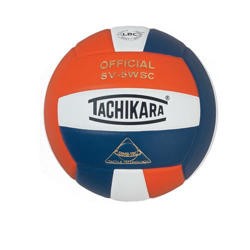 Tachikara Indoor Volleyball - Sensi-Tec, Orange/White/Navy - Walmart.com