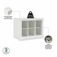 thumbnail image 6 of Bowery Hill 24W Small Shoe Bench with Shelves in White Ash - Engineered Wood, 6 of 7