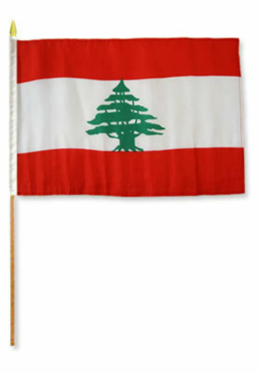 Lebanon Stick Flag wood staff Dozen 12x18 12"x18" Lot of 12 