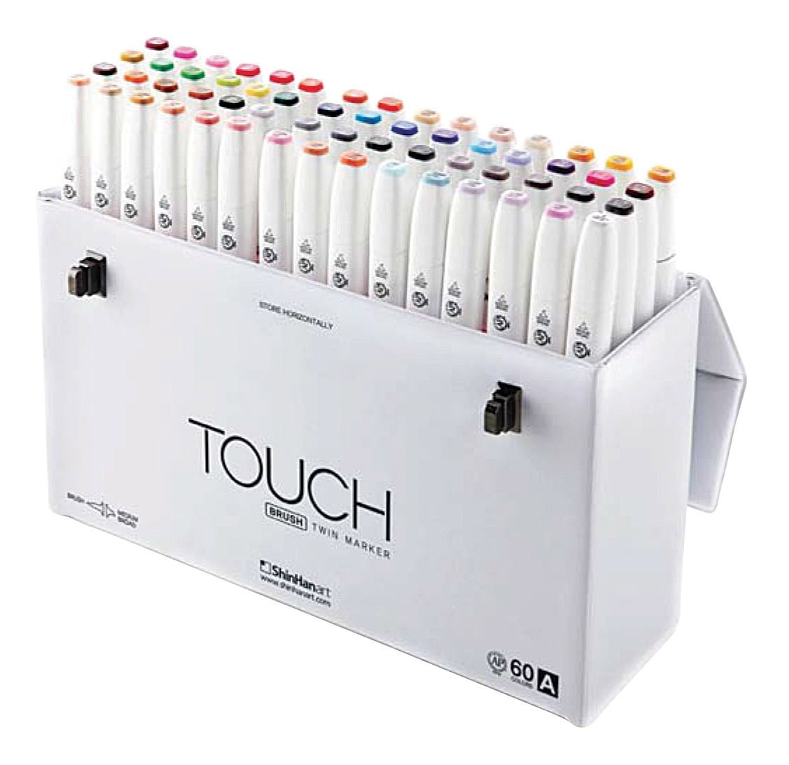 Shinhan Touch Twin Brush Markers - Set of 60, Set A - Walmart.com