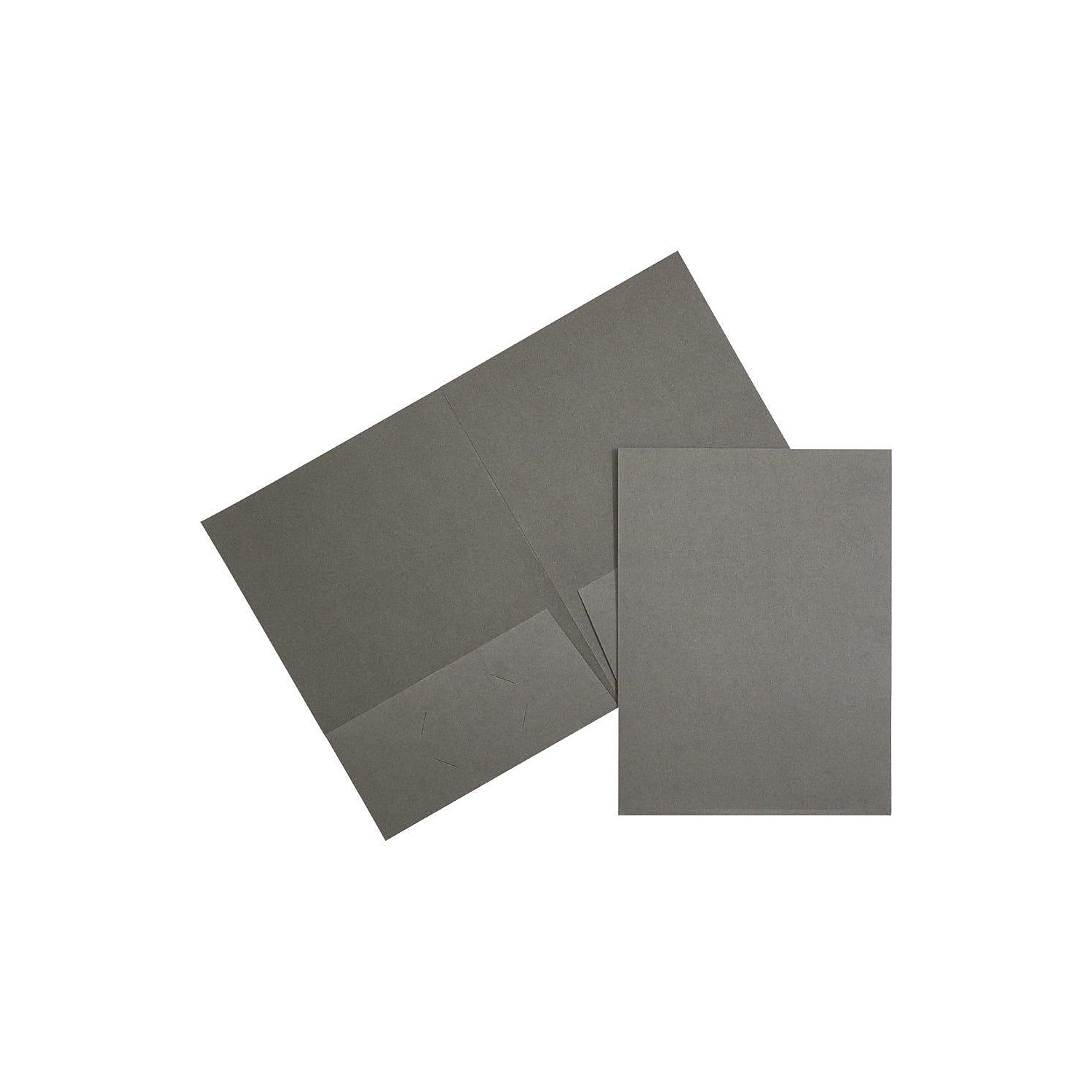 LUX 9 x 12 Presentation Folders Standard Two Pocket 50/Pack Sterling Gray Linen (SF101CSG10050)