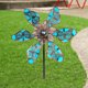 thumbnail image 1 of Molino Giratorio luminoso mariposa molino de viento hierro arte giratorio viento hilanderos decoración (azul) Wdftyju Libre de BPA, 1 of 3