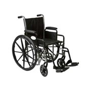 K2-Lite Wheelchair Fixed Arms Elevating Leg Rests 16"