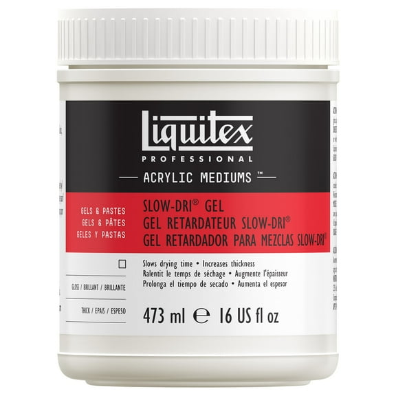 Liquitex Slow-Dri Blending & Painting Medium, Gel, 16 oz.