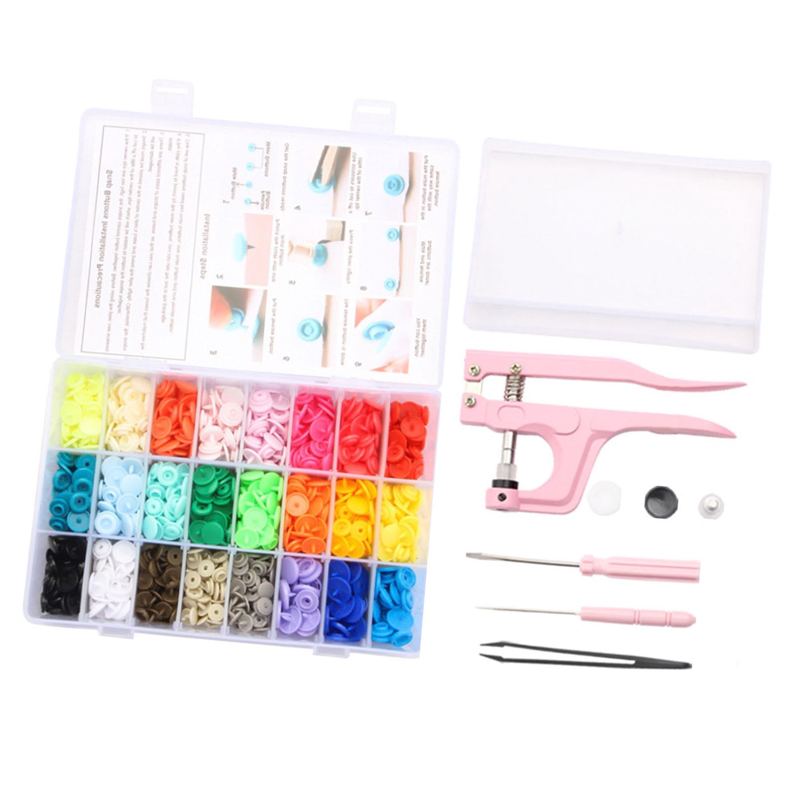 Snap Buttons Set Snap Button Snap Fasteners Tool with Snap Pliers Resin Snaps Press Studs for Jackets Crafting Clothing Sewing
