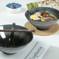 thumbnail image 4 of Juego de 2 tazones de cerámica de 40 oz para ramen, tazón para fideos ramen con cucharas y palillos estilo retro japonés, tazones grandes para sopa, pho, udon, 4 of 4