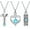Light blue, variant on 3 Pack Urn Necklace for Ashes for Women Heart Cross Cylinder Cremation Jewelry for Ashes Memorial Keepsake Birthstone Pendant for Family/dad/mom/sister/grandparents