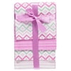 Cribmates Baby Girls'  Hearts & Diamonds  4-Pack Receiving Blankets - fuchsia, one size