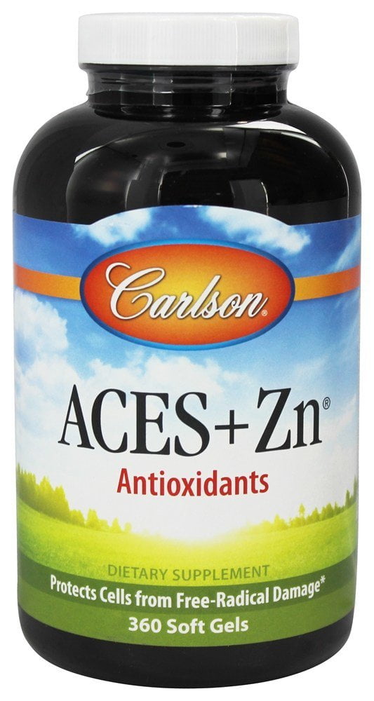 Carlson Labs ACES + Zn Vitamins A, C, E Plus Selenium and Zinc 360