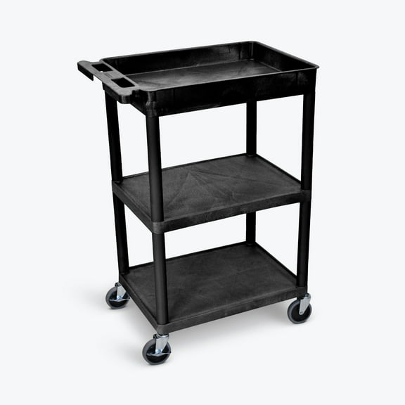 FSE 373-STC122-B Tub Top and Flat Middle/Bottom Shelf Cart