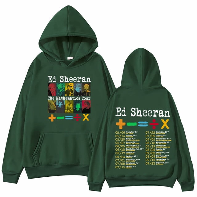 Ed Sheeran Mathematics Tour 2024 Hoodie Harajuku Hip Hop Pullover Tops Fans Gift