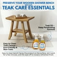 thumbnail image 7 of EcoDecors Satori Teak Shower Bench, EarthyTeak, 7 of 7