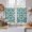 Blue, variant on Sage Green Tier Curtains 24 Inch Length, Retro Abstract Morocco Geometric Texture Cafe Short Curtains for Bathroom Over Sink, Small Kitchen Curtain Light Filtering Tiered Drapes 2 Panels 27.5"Wx24"L