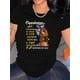 thumbnail image 1 of Camiseta Capricornio para mujer, de algodón, cuello redondo, manga corta, top informal con estampado de pañuelo, tejido de punto de elasticidad media, primavera/verano/otoño - Negro, top deportivo de, 1 of 7