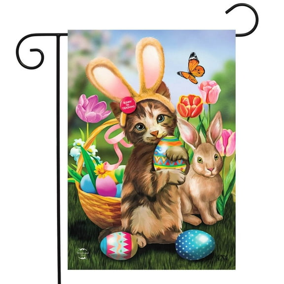 Briarwood Lane Bunny In Training Easter Garden Flag